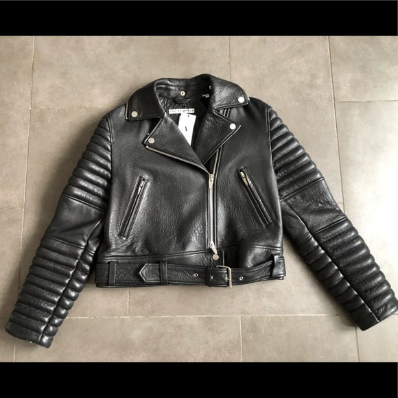 The COOLEST Leather Moto Jacket by The Arrivals - Picture 3 of 13